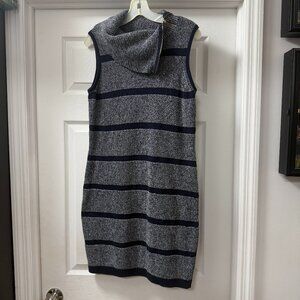 Tommy Hilfiger sleeveless Striped Turtleneck Sweater Dress size Large